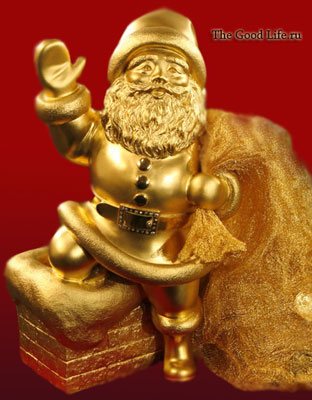 Санта Клаус (Дед Мороз) из золота