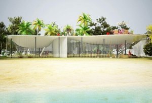 Drop Blob – стеклянный дом в Майами с бассейном на крыше