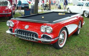 Chevrolet Corvette, выпущенный в 1959 году, стал бильярдным столом за $25.000